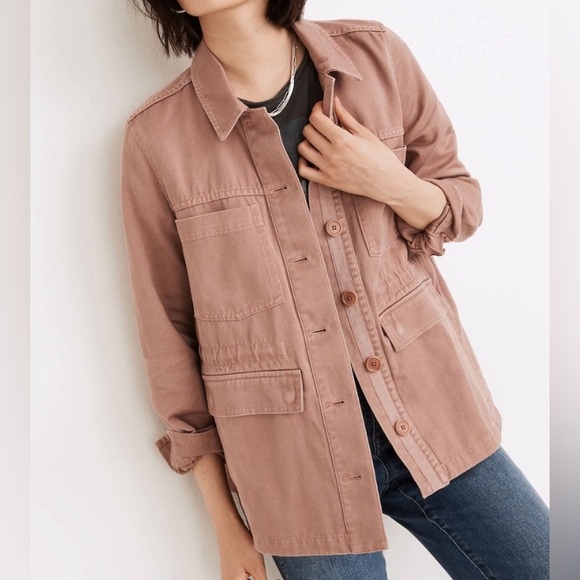 Madewell Jackets & Blazers - Madewell Mauve-Pink Utility Jacket